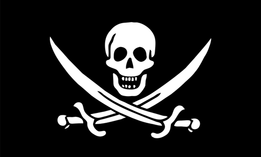 UF-PRT-150x90 - пиратский флаг с перекрещенными саблями