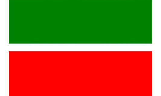 INR-TAT-15x22-2 - национальный флаг Татарстана, размер: 15х22 см, материал: атлас. Печать с двух сторон. Подставка и шток приобретаются отдельно